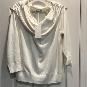 Grace Karin Women's White Cowl Neck Sweater 2X